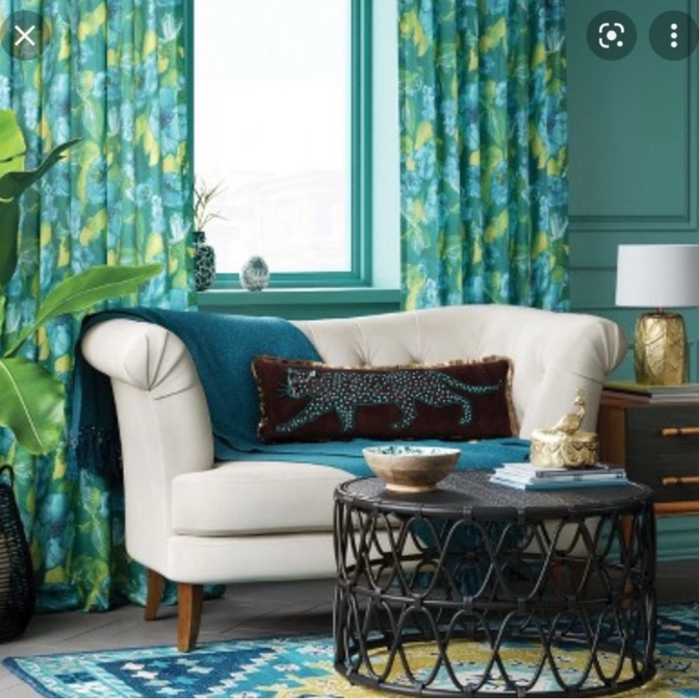 Target opalhouse teal floral curtains